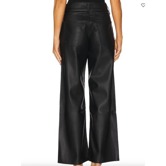 Levi's XL Straight Tie Waist Faux Leather Pant NWOT - Size 27 - Picture 4 of 11